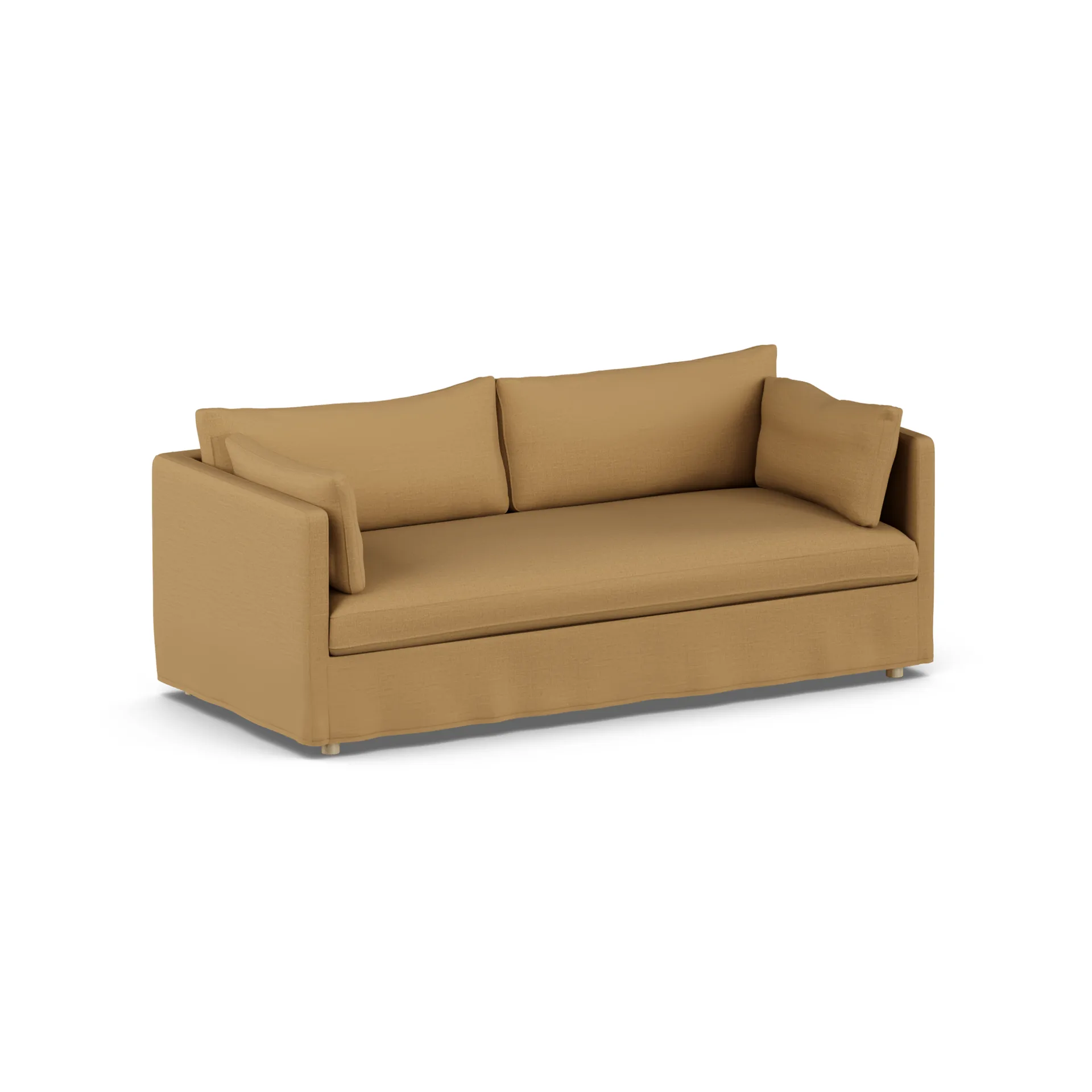 Linnevik sofa, Same Ochre 6676-hvitoljet eik, 3-seters, med skjørt 1898