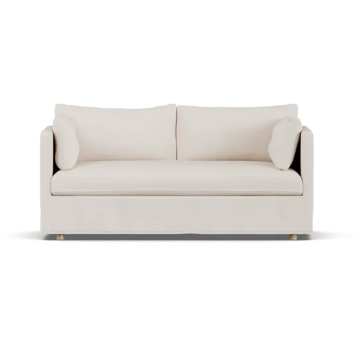 Linnevik sofa - Same Off White 6671-hvitoljet eik, 2-seters, med skjørt - 1898