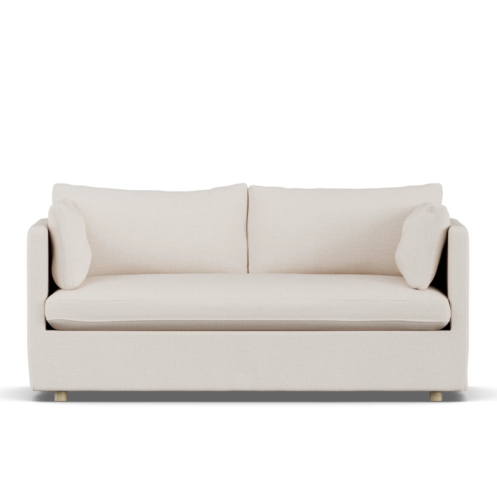 Linnevik sofa, Same Off White 6671-hvitoljet eik, 2-seters, med skjørt 1898