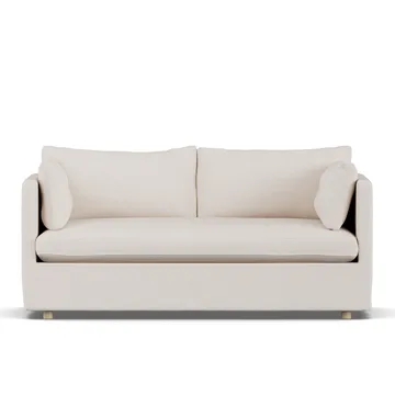 Linnevik sofa - Same Off White 6671-hvitoljet eik, 2-seters, med skjørt - 1898