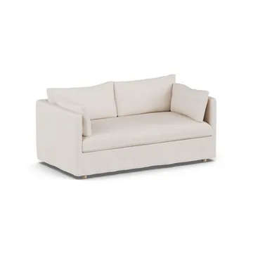 Linnevik sofa - Same Off White 6671-hvitoljet eik, 2-seters, med skjørt - 1898
