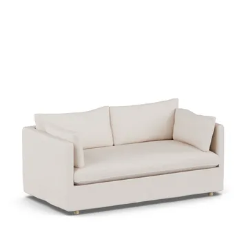 Linnevik sofa - Same Off White 6671-hvitoljet eik, 2-seters, med skjørt - 1898