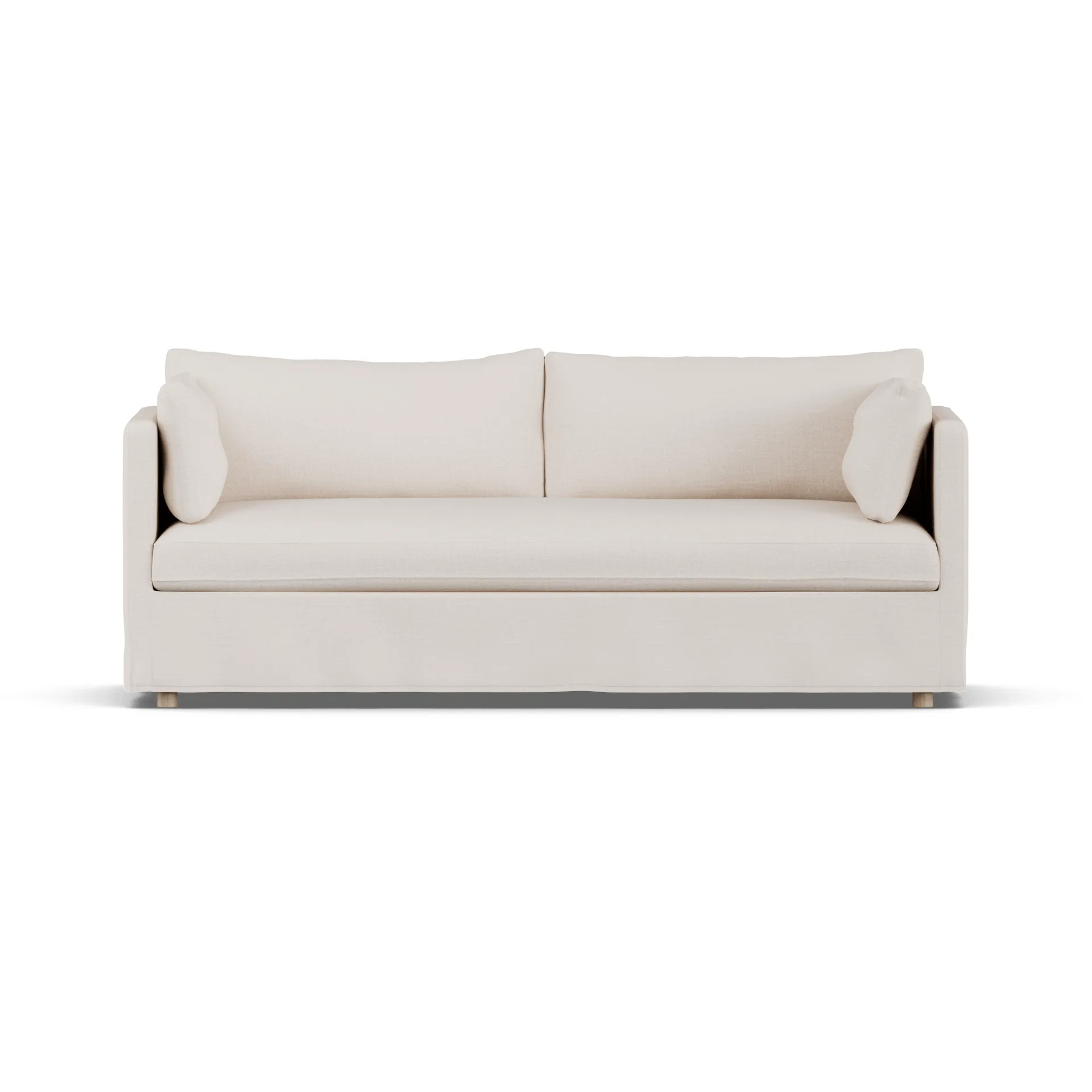 Linnevik sofa, Same Off White 6671-hvitoljet eik, 3-seters, med skjørt 1898