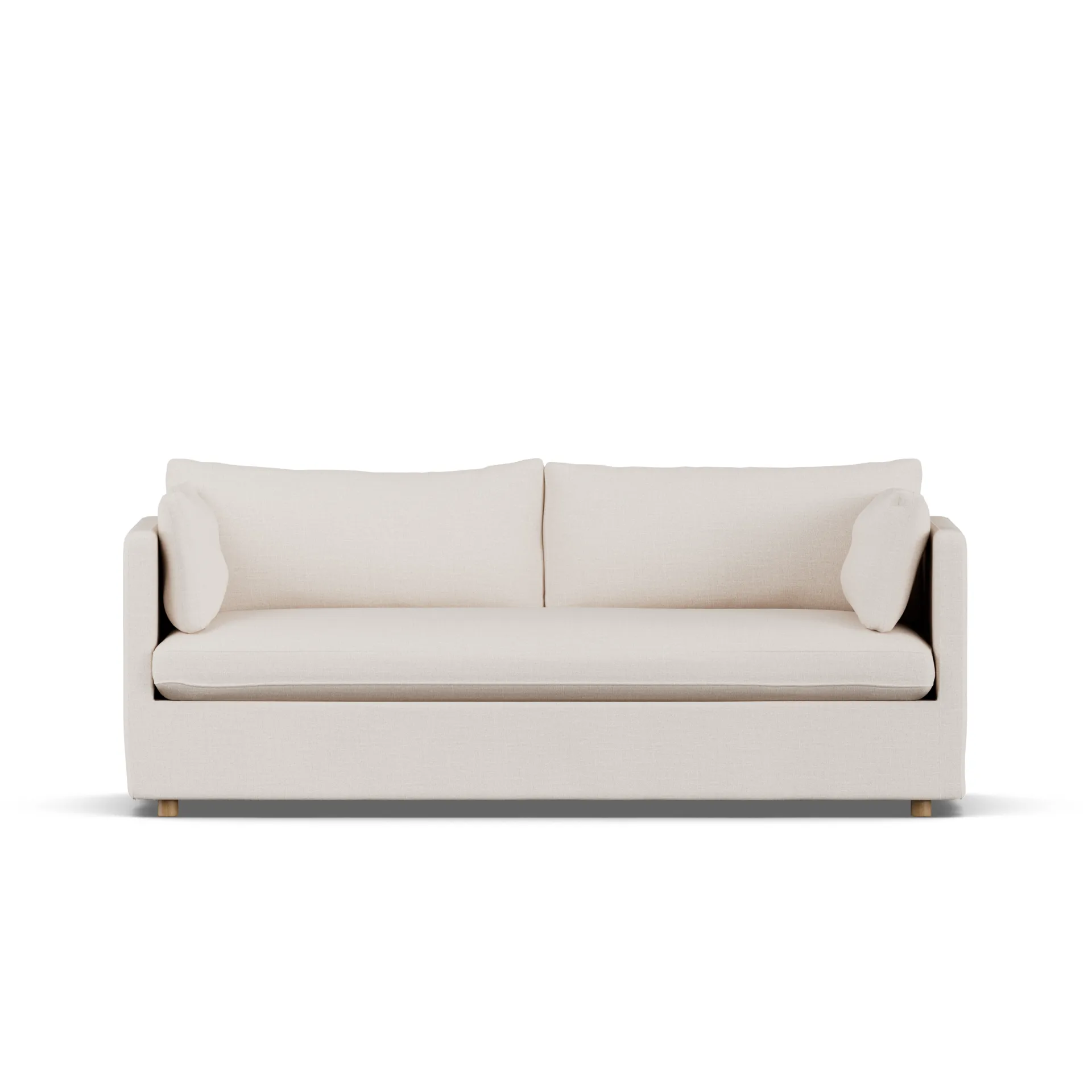 Linnevik sofa, Same Off White 6671-hvitoljet eik, 3-seters, med skjørt 1898