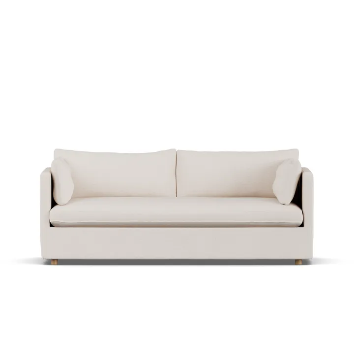 Linnevik sofa - Same Off White 6671-hvitoljet eik, 3-seters, med skjørt - 1898