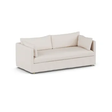 Linnevik sofa - Same Off White 6671-hvitoljet eik, 3-seters, med skjørt - 1898