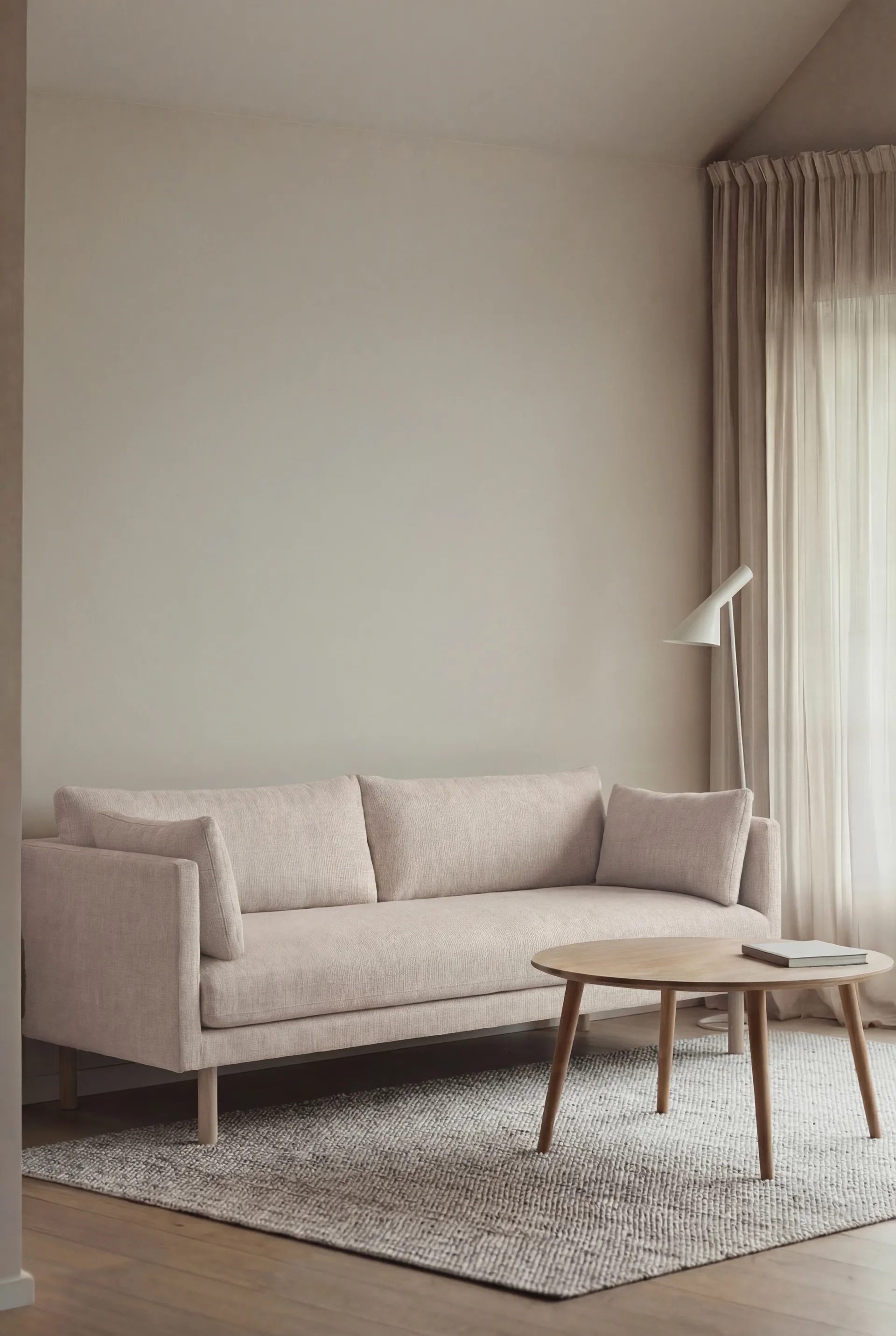 Linnevik sofa, Same Off White 6671-hvitoljet eik, 3-seters 1898