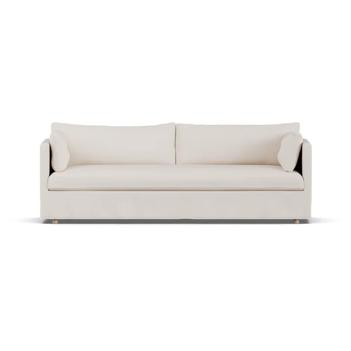 Linnevik sofa - Same Off White 6671-hvitoljet eik, 4-seters, med skjørt - 1898