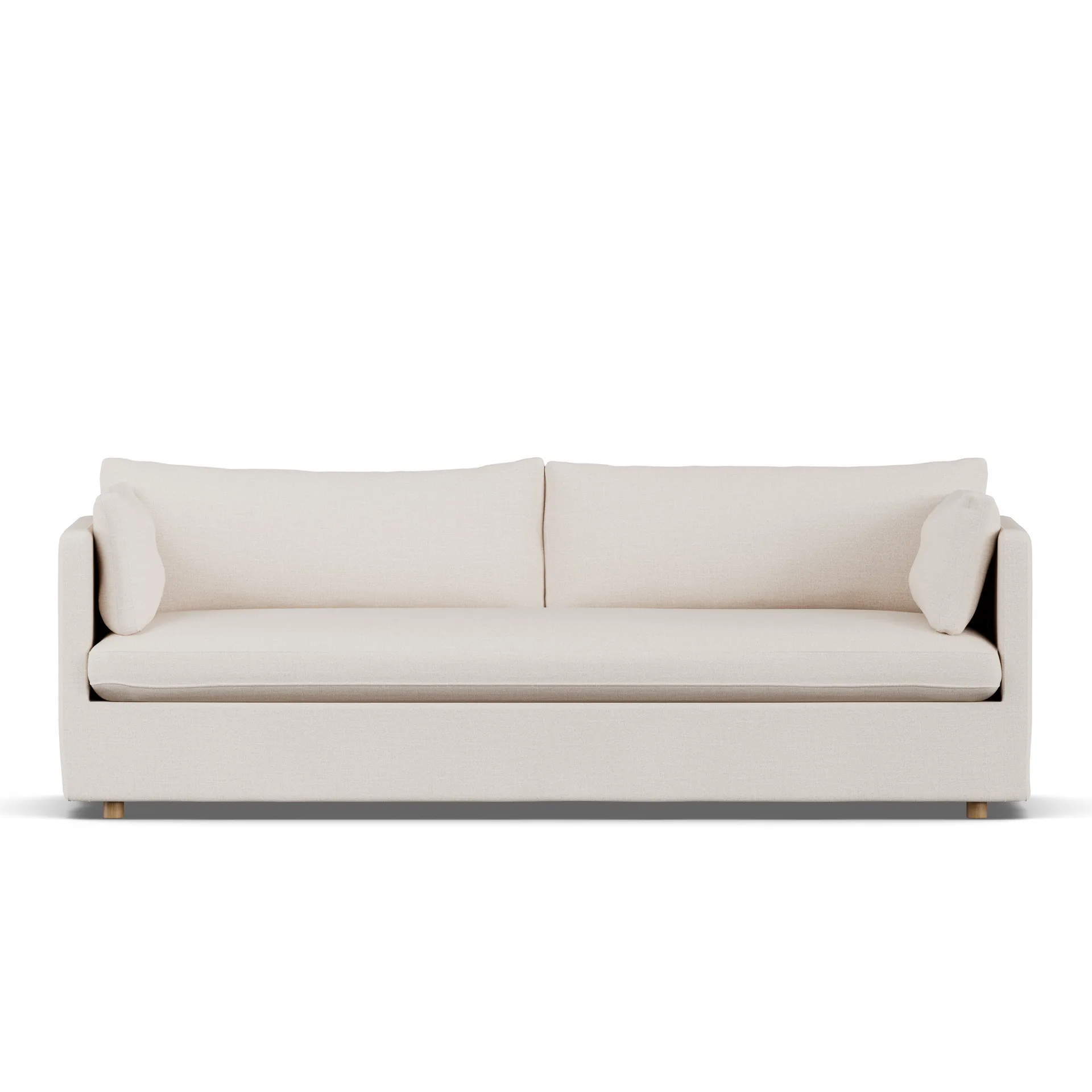 Linnevik sofa, Same Off White 6671-hvitoljet eik, 4-seters, med skjørt 1898