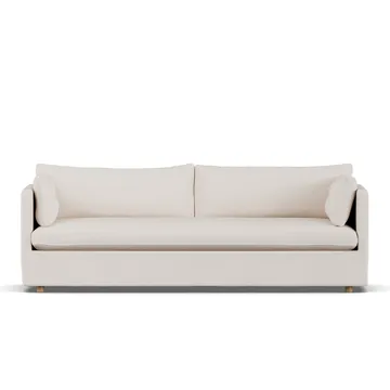 Linnevik sofa - Same Off White 6671-hvitoljet eik, 4-seters, med skjørt - 1898