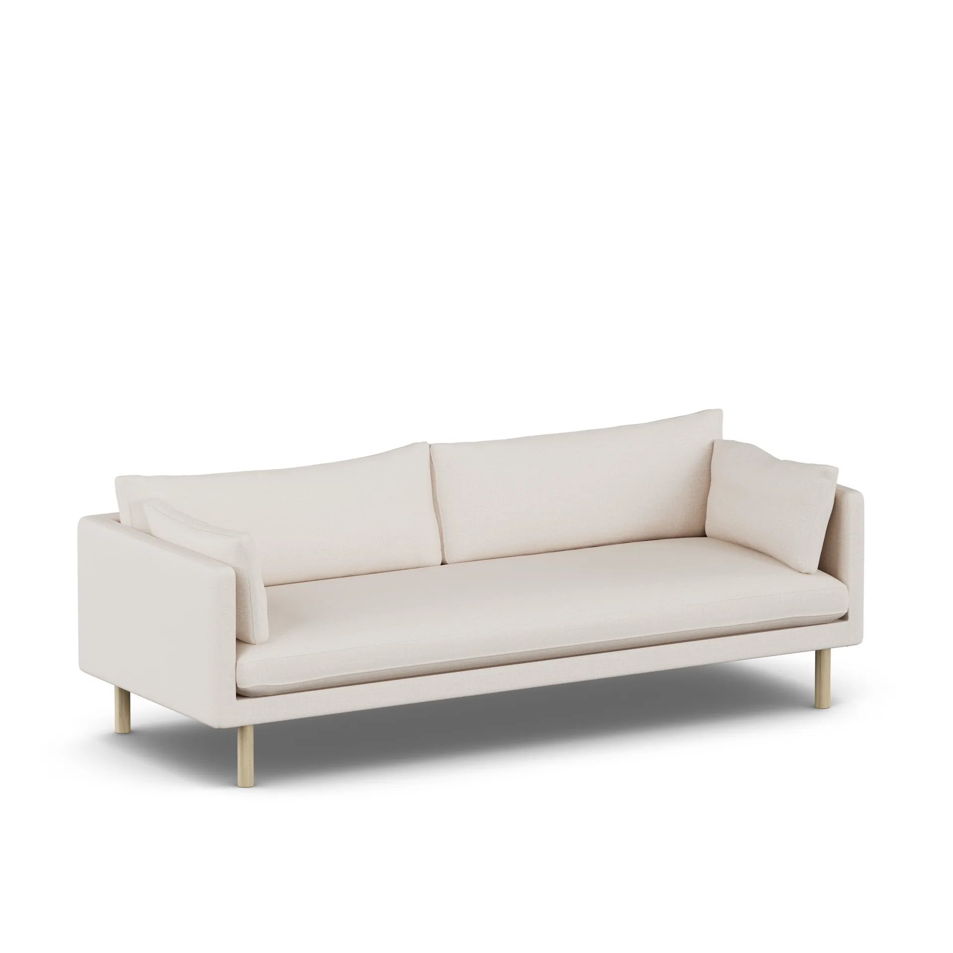 Linnevik sofa, Same Off White 6671-hvitoljet eik, 4-seters 1898