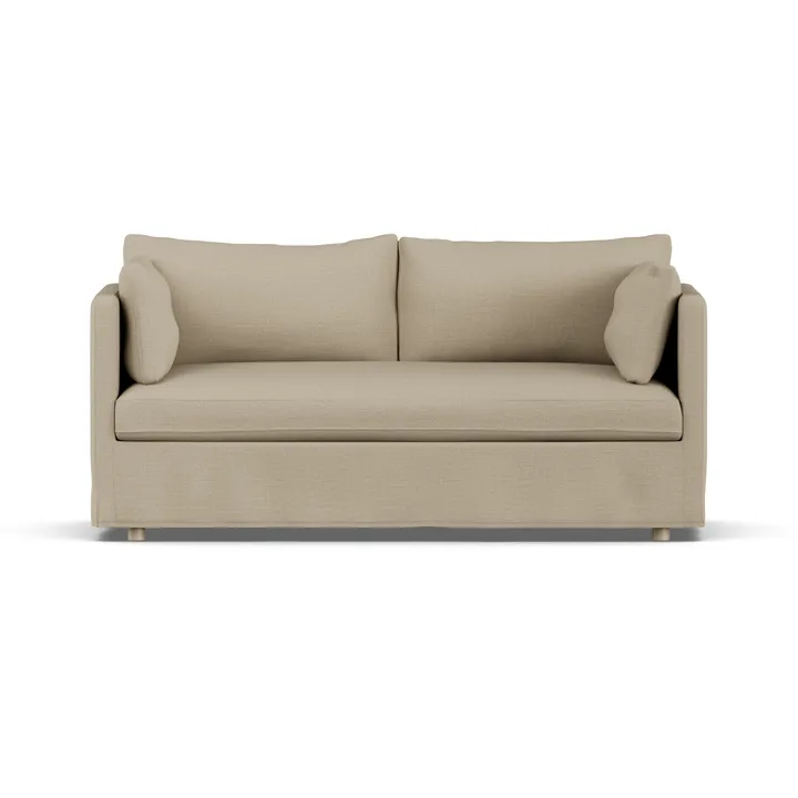 Linnevik sofa - Same Sand 6672-hvitoljet eik, 2-seters, med skjørt - 1898