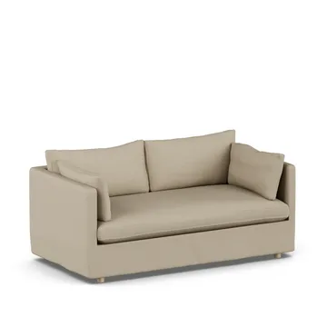 Linnevik sofa - Same Sand 6672-hvitoljet eik, 2-seters, med skjørt - 1898