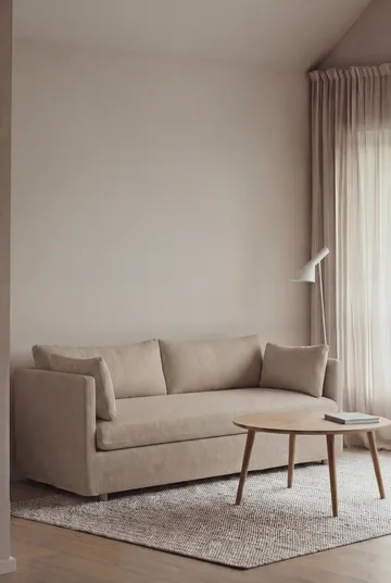 Linnevik sofa - Same Sand 6672-hvitoljet eik, 2-seters, med skjørt - 1898