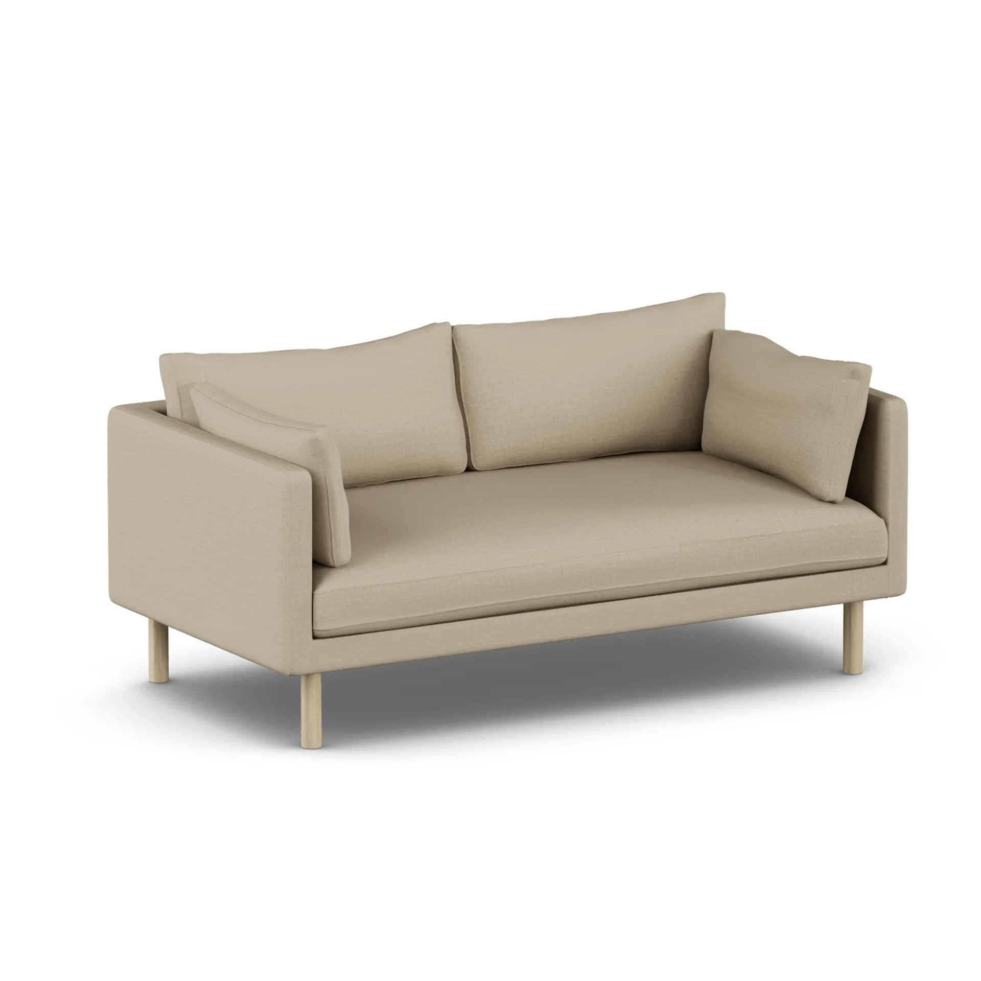 Linnevik sofa, Same Sand 6672-hvitoljet eik, 2-seters, uten skjørt 1898