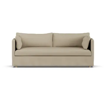 Linnevik sofa - Same Sand 6672-hvitoljet eik, 3-seters, med skjørt - 1898