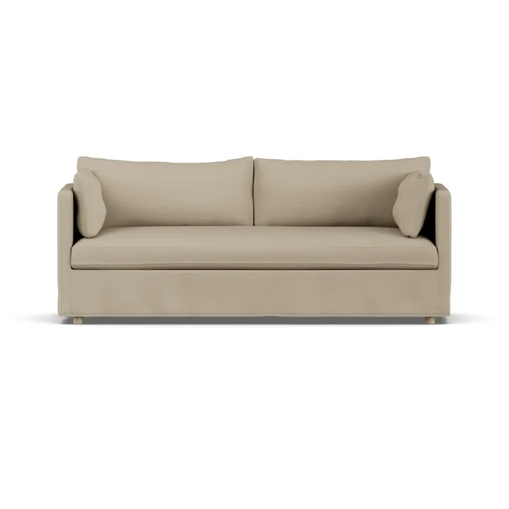 Linnevik sofa - Same Sand 6672-hvitoljet eik, 3-seters, med skjørt - 1898