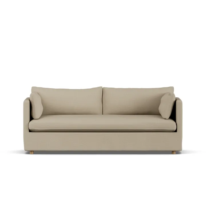Linnevik sofa - Same Sand 6672-hvitoljet eik, 3-seters, med skjørt - 1898