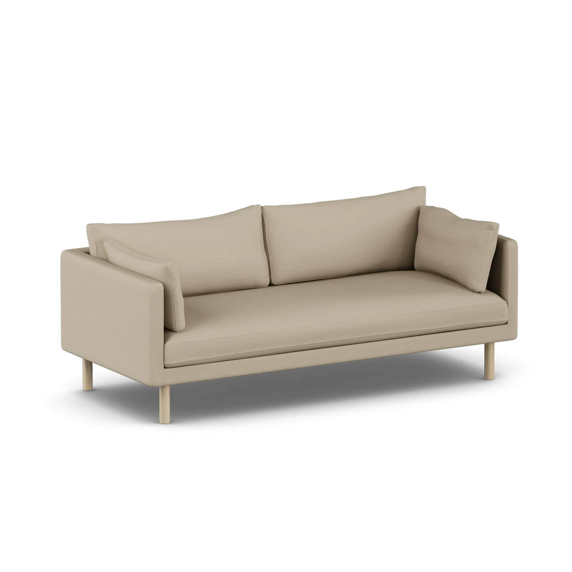Linnevik sofa, Same Sand 6672-hvitoljet eik, 3-seters, uten skjørt 1898