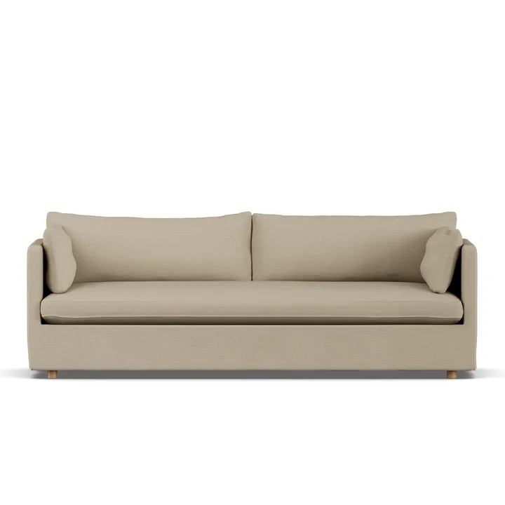 Linnevik sofa - Same Sand 6672-hvitoljet eik, 4-seters, med skjørt - 1898