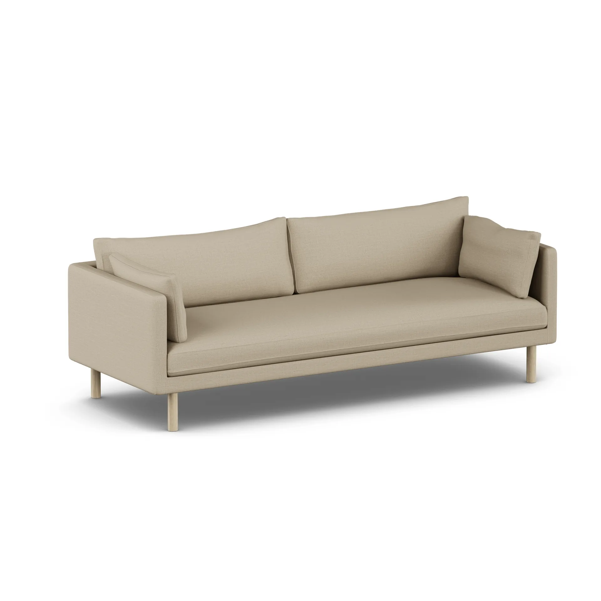 Linnevik sofa, Same Sand 6672-hvitoljet eik, 4-seters, uten skjørt 1898