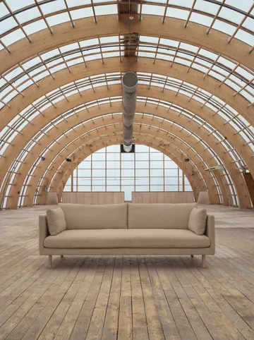 Linnevik sofa - Same Sand 6672-hvitoljet eik, 4-seters, uten skjørt - 1898