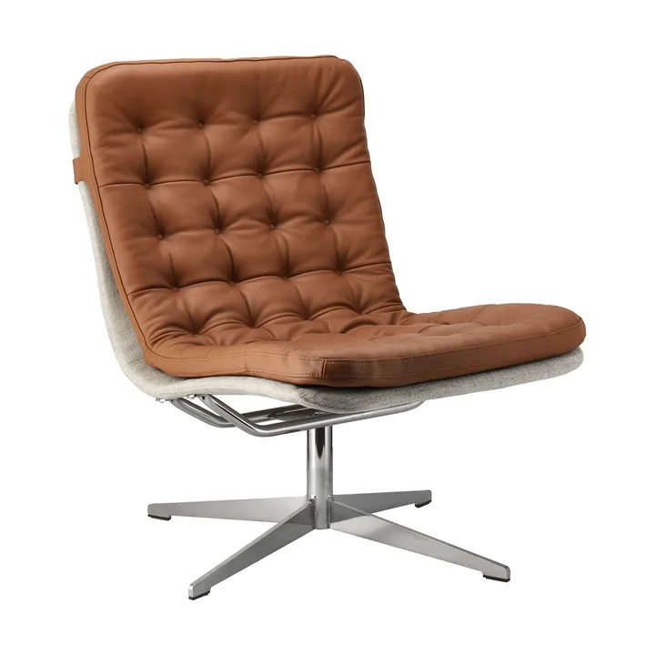 Loholm lenestol med svingfunksjon - Cognac lær-Bern Beige 0341 - 1898