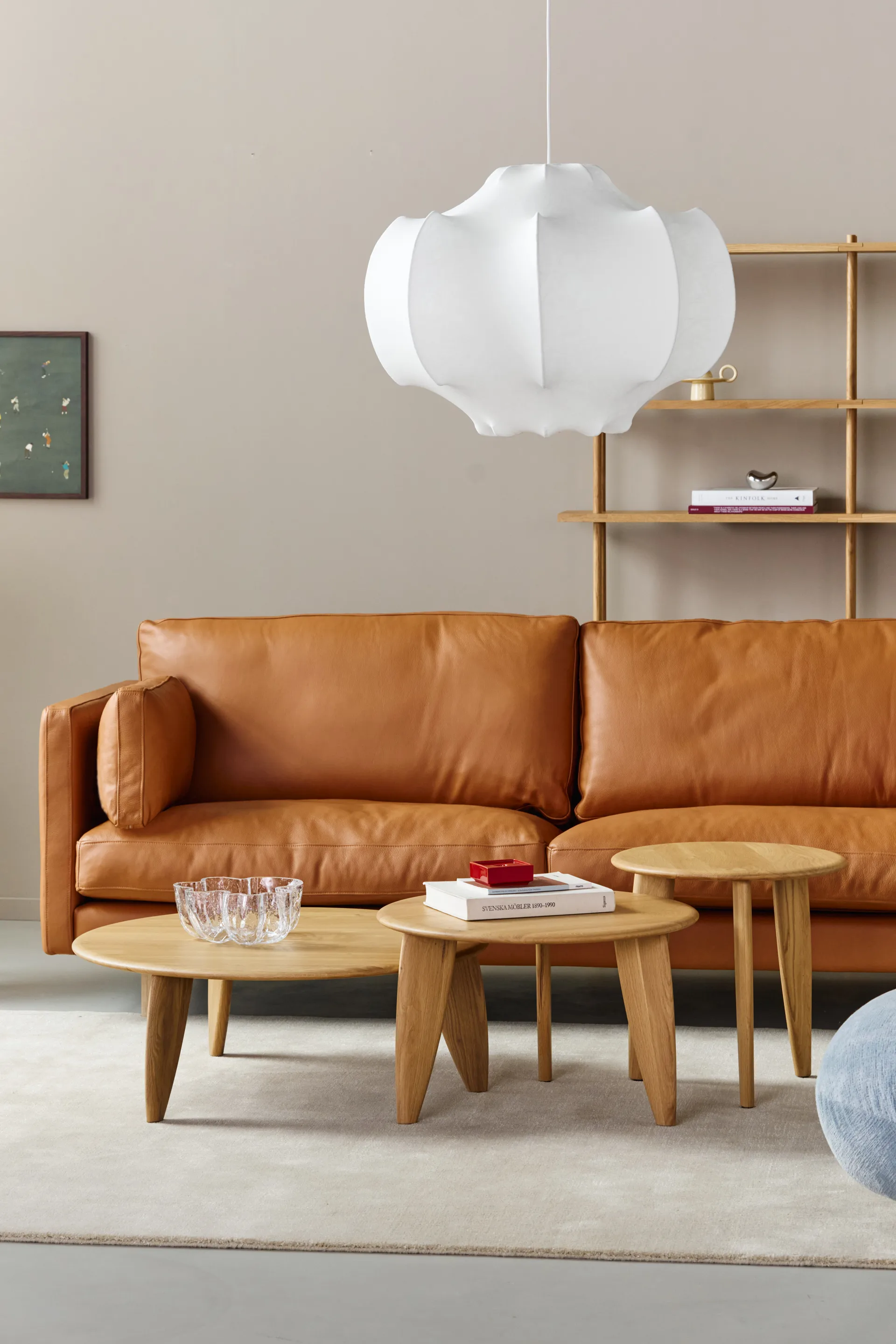 Lyckeby sofabord Ø60x37,5 cm, Naturlakkert eik 1898