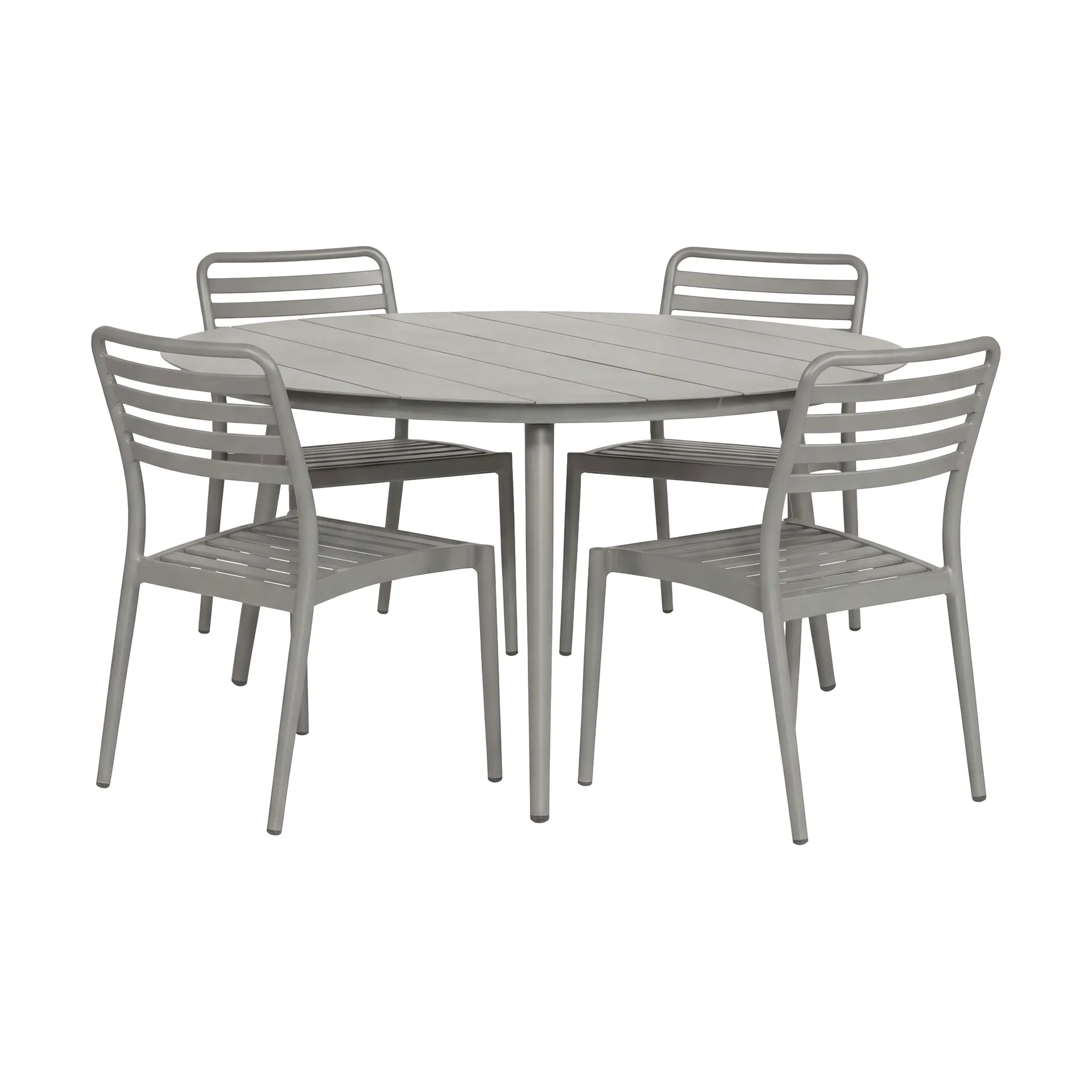 Marsala spisebord Ø140 cm + 4 stk. Messina stol, Taupe,  1898
