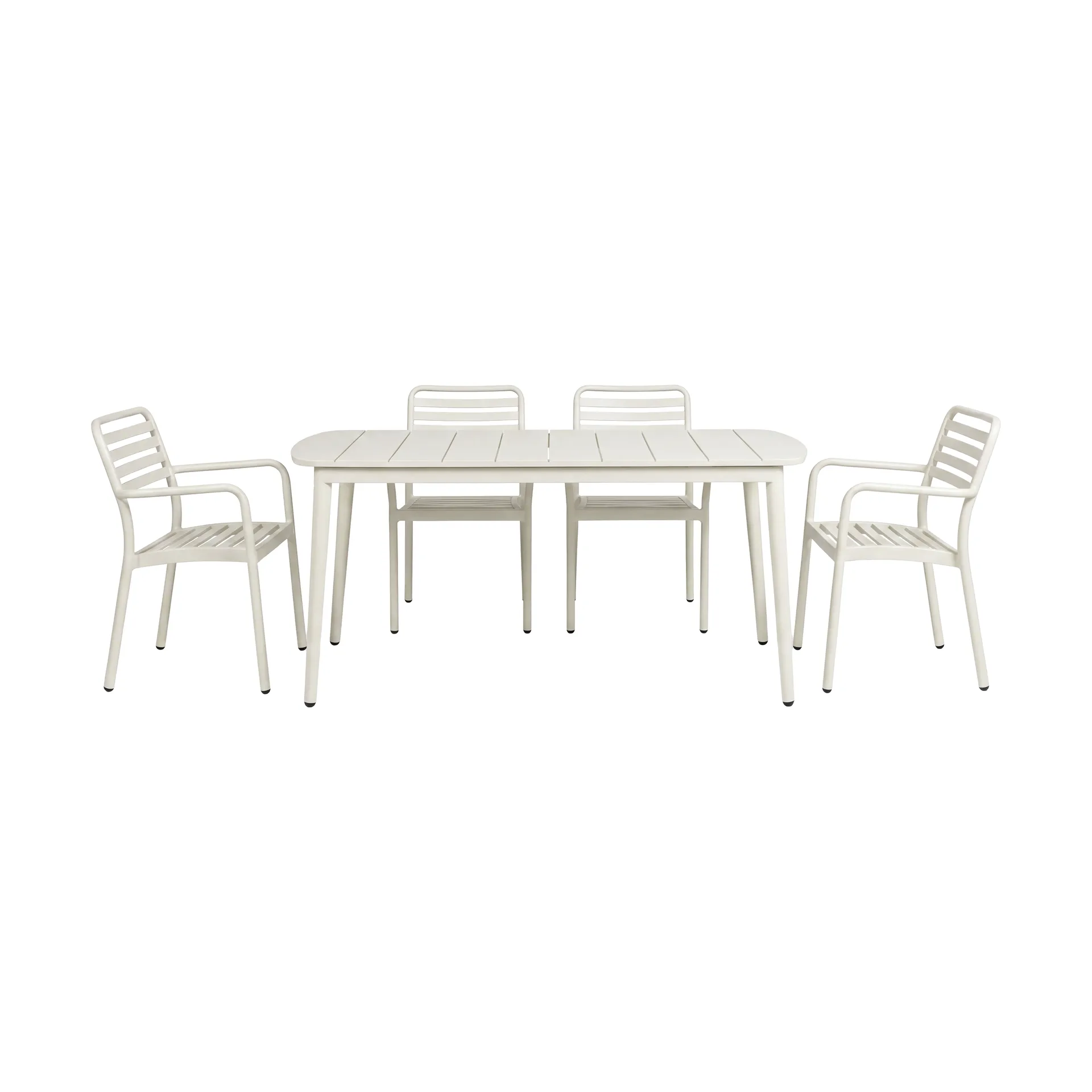 Marsala spisebord 152x90 cm + Messina karmstol 4 stk, Off white,  1898