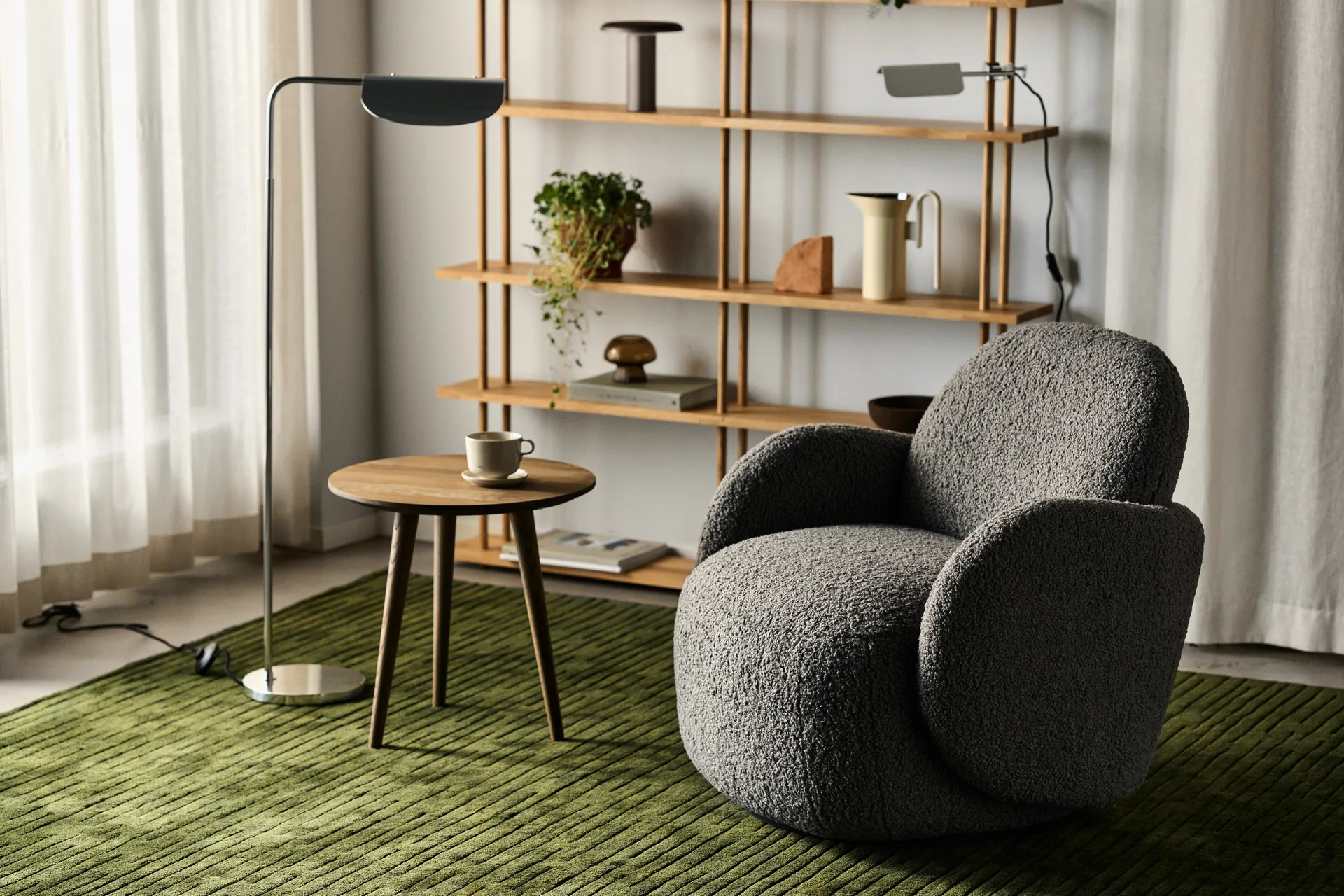 Mo lenestol med dreiefunksjon, Glore grey 1898