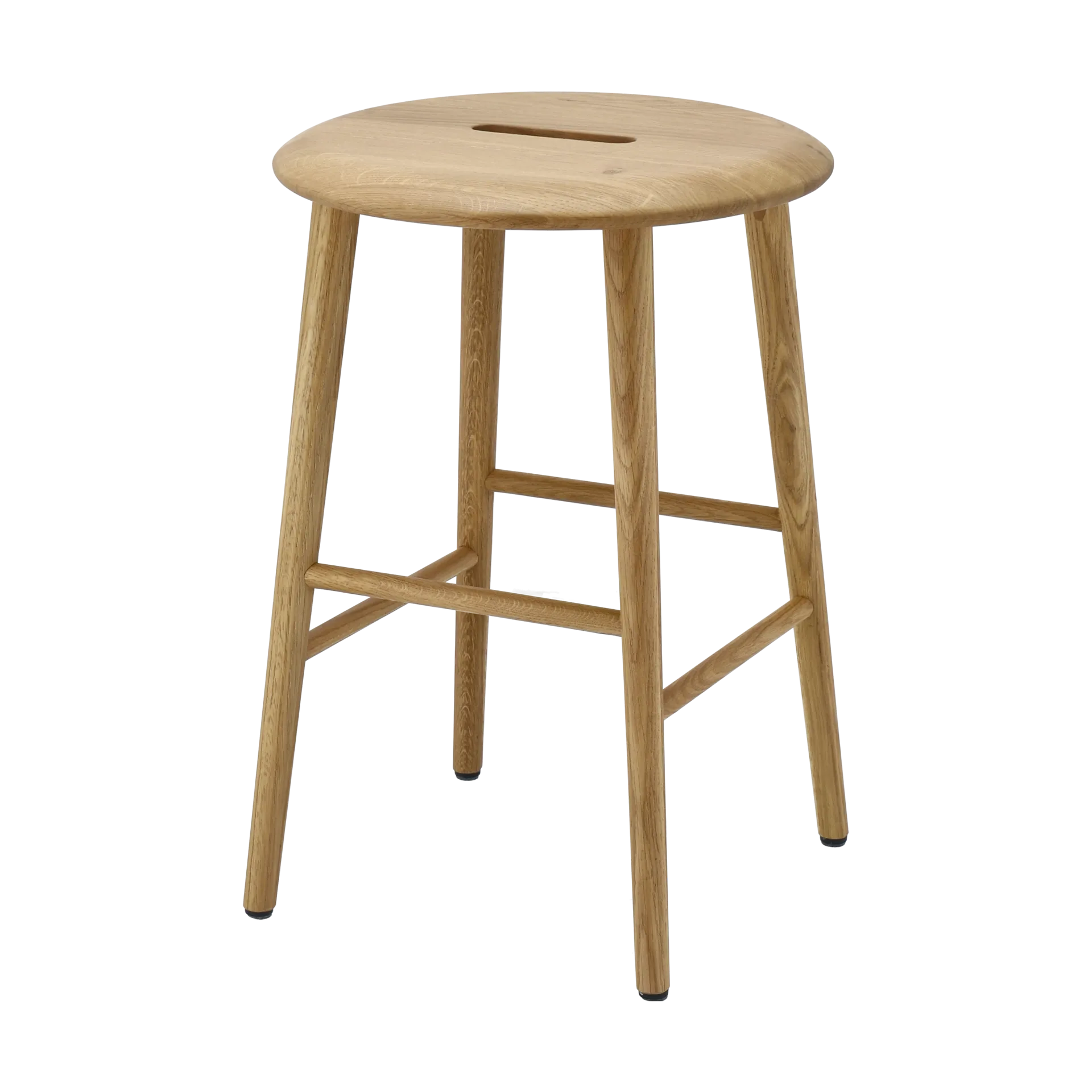 Norrabo rund krakk 53 cm, Naturlakkert eik, Ø38x53 cm 1898