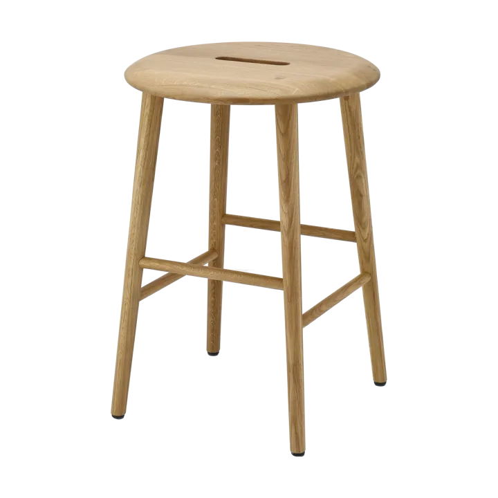 Norrabo rund krakk 53 cm - Naturlakkert eik, Ø38x53 cm - 1898