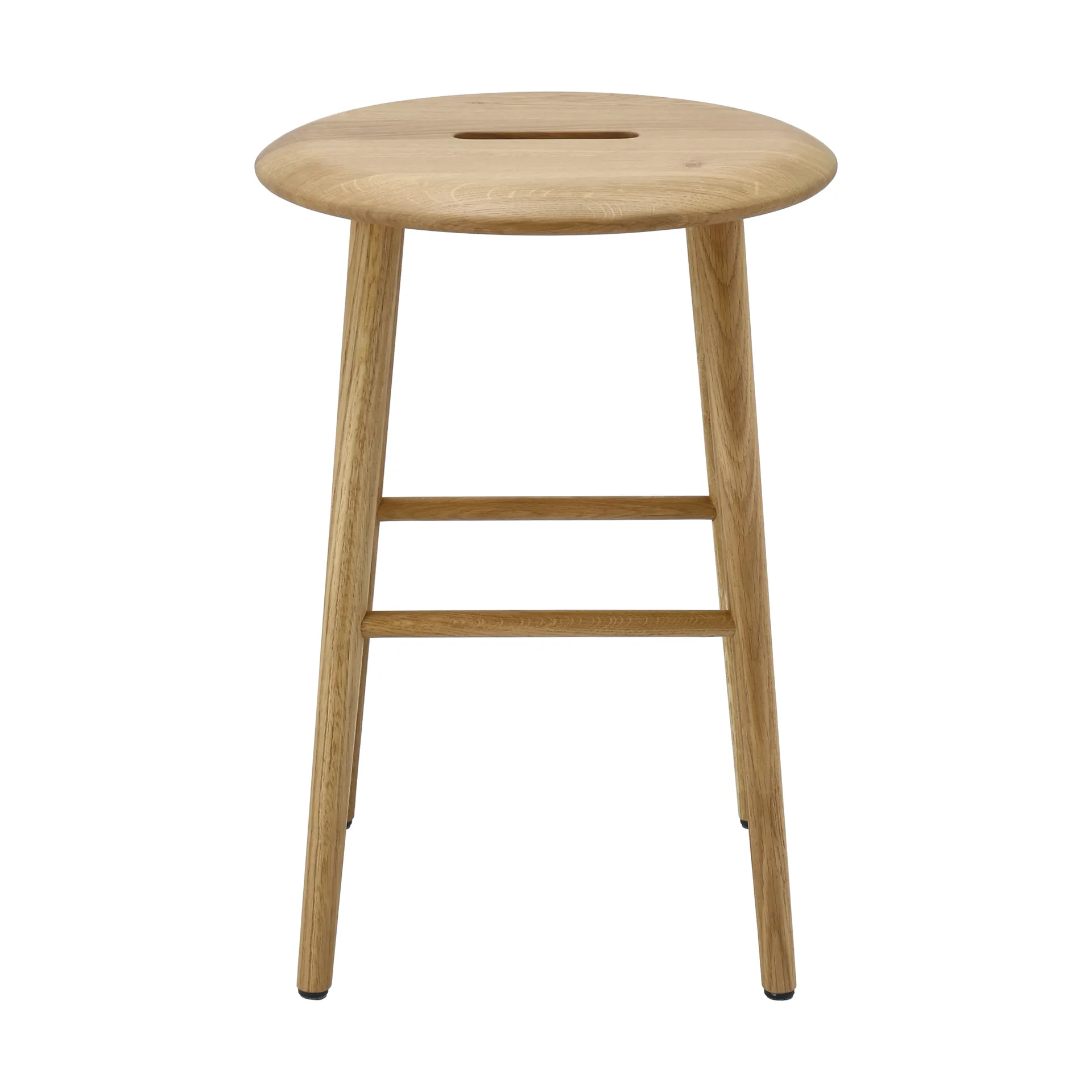Norrabo rund krakk 53 cm, Naturlakkert eik, Ø38x53 cm 1898