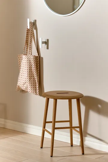 Norrabo rund krakk 53 cm - Naturlakkert eik, Ø38x53 cm - 1898