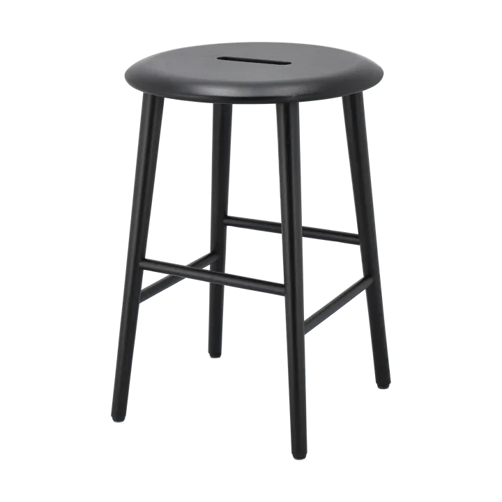 Norrabo rund krakk 53 cm - Svartlakkert eik, Ø38x53 cm - 1898