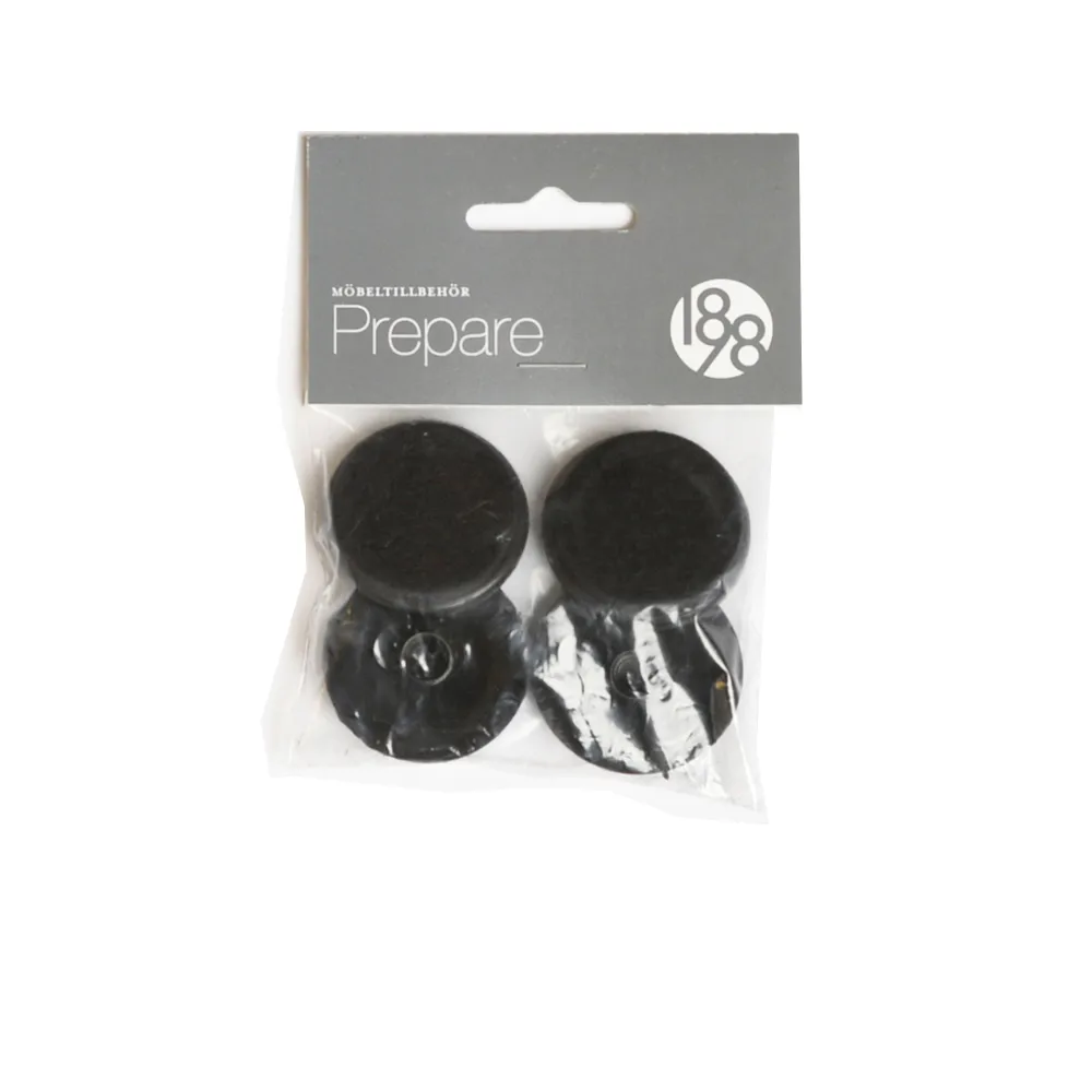 Prepare gulvbeskyttelse, sort, 37 mm plast filt rørfeste, 4 stk. 1898