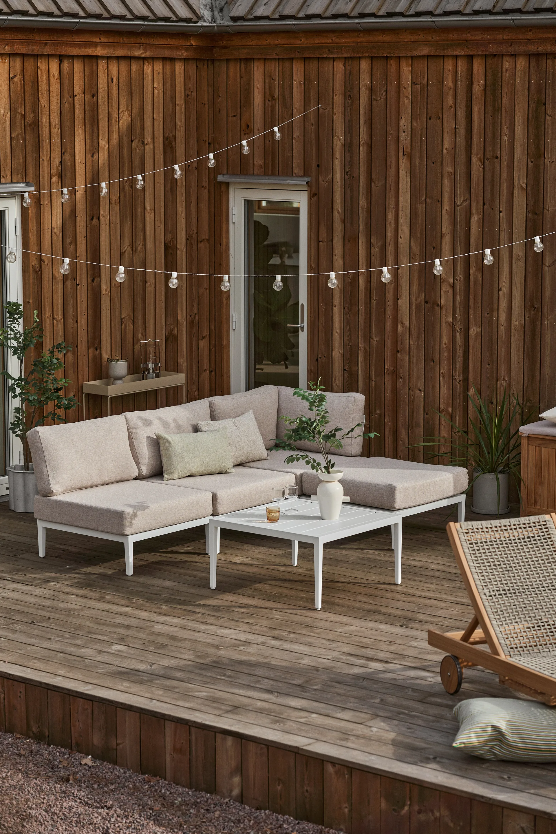 Santander modulsofa hjørnemodul, Hvit-beige 1898