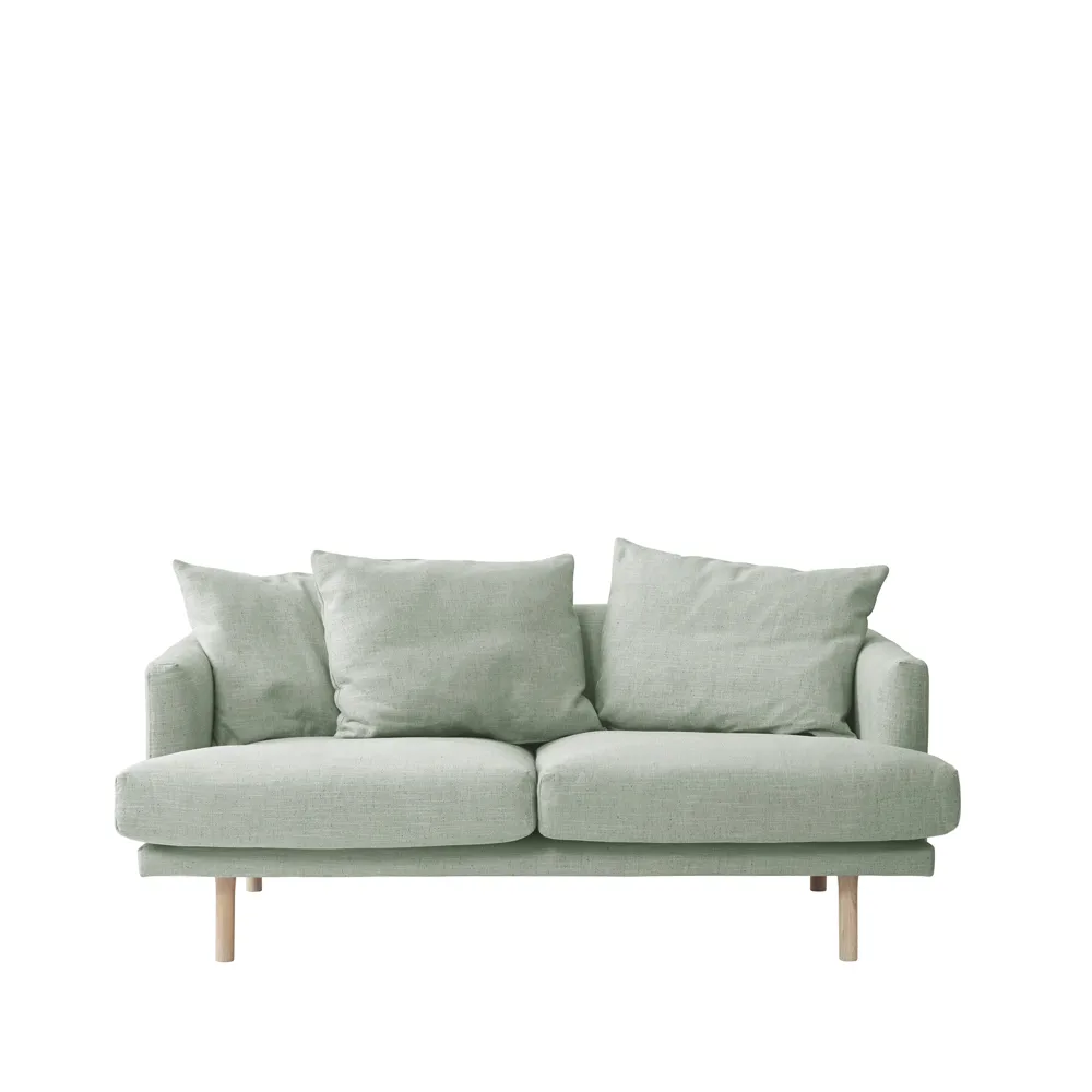 Sjövik 2,5 seter sofa, Bern 0345 green, hvitoljede eikeben 1898