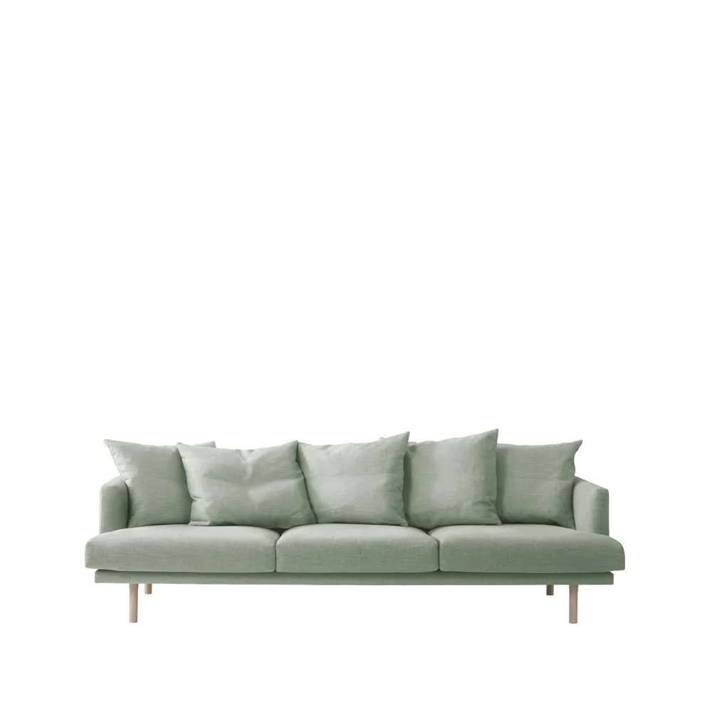 Sjövik 3,5-sits sofa, Bern 0345 green, hvitoljede eikeben 1898