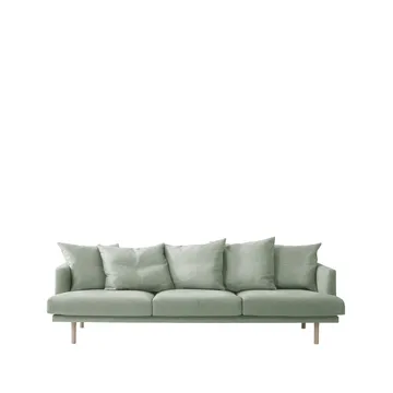 Sjövik 3,5-sits sofa - Bern 0345 green, hvitoljede eikeben - 1898