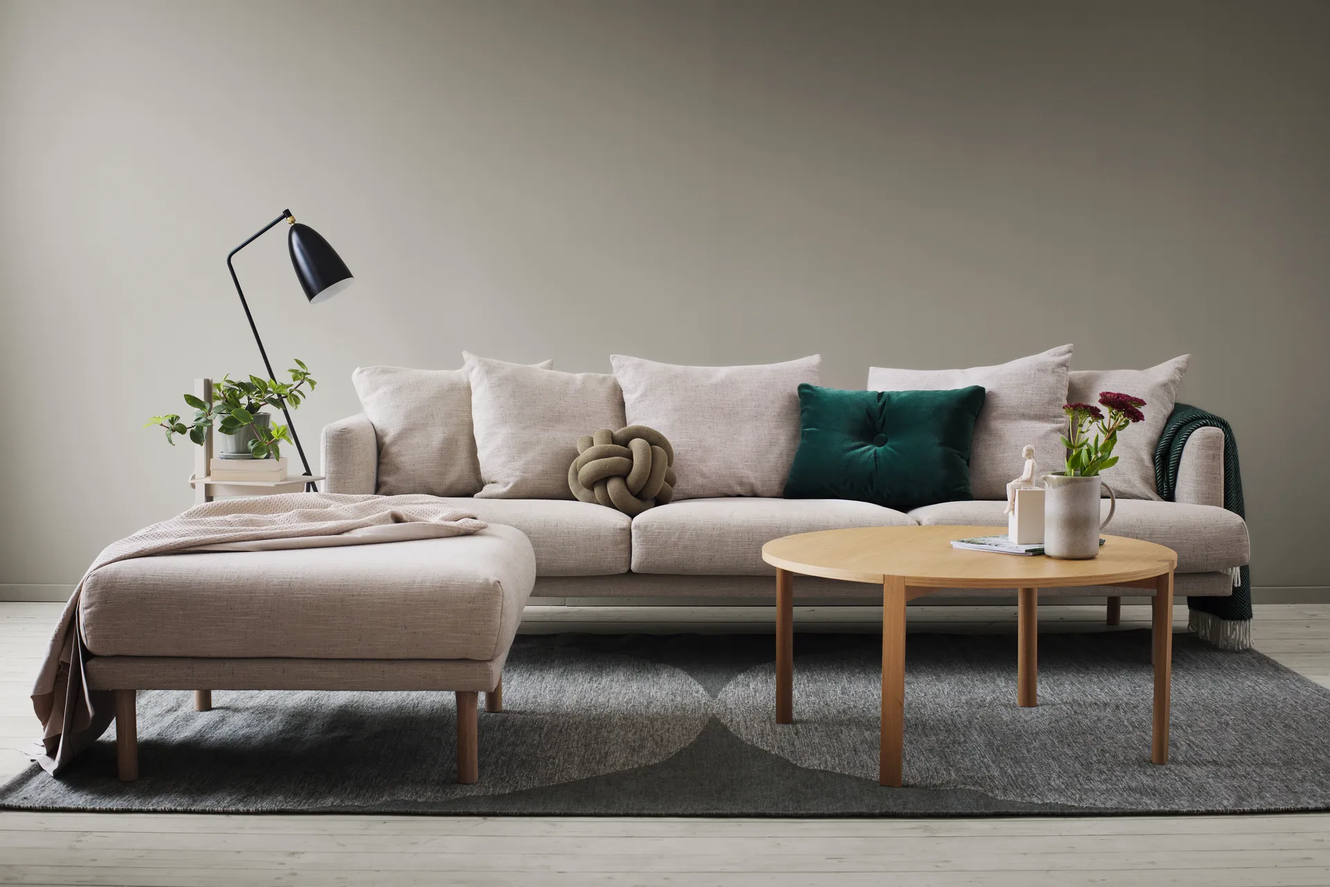 Sjövik fotskammel, Bern Beige 0341-hvitoljet eik 1898