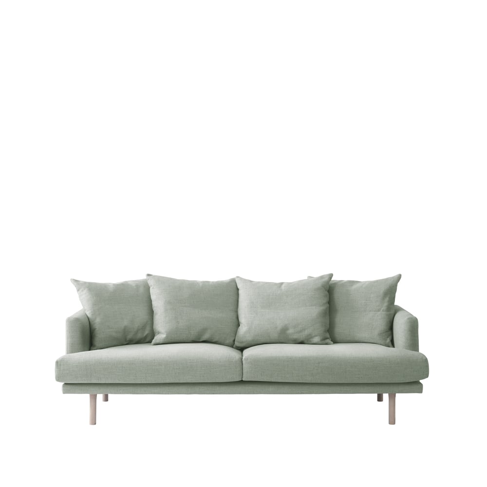 1898 Sjövik sofa 3-seter Bern 0345 green, hvitoljede eikeben