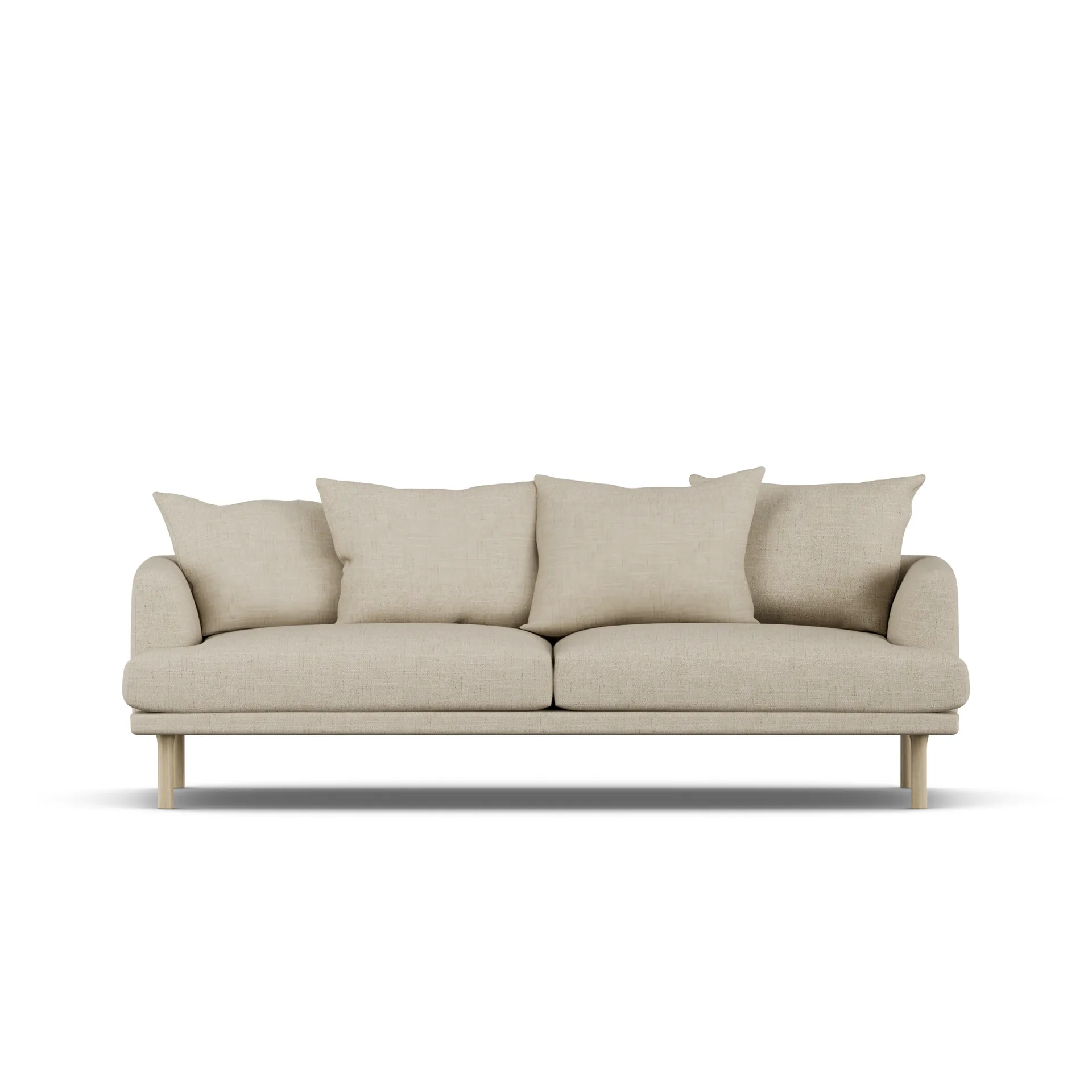 Sjövik sofa, Bern Beige 0341-hvitoljet eik, 3-seters 1898