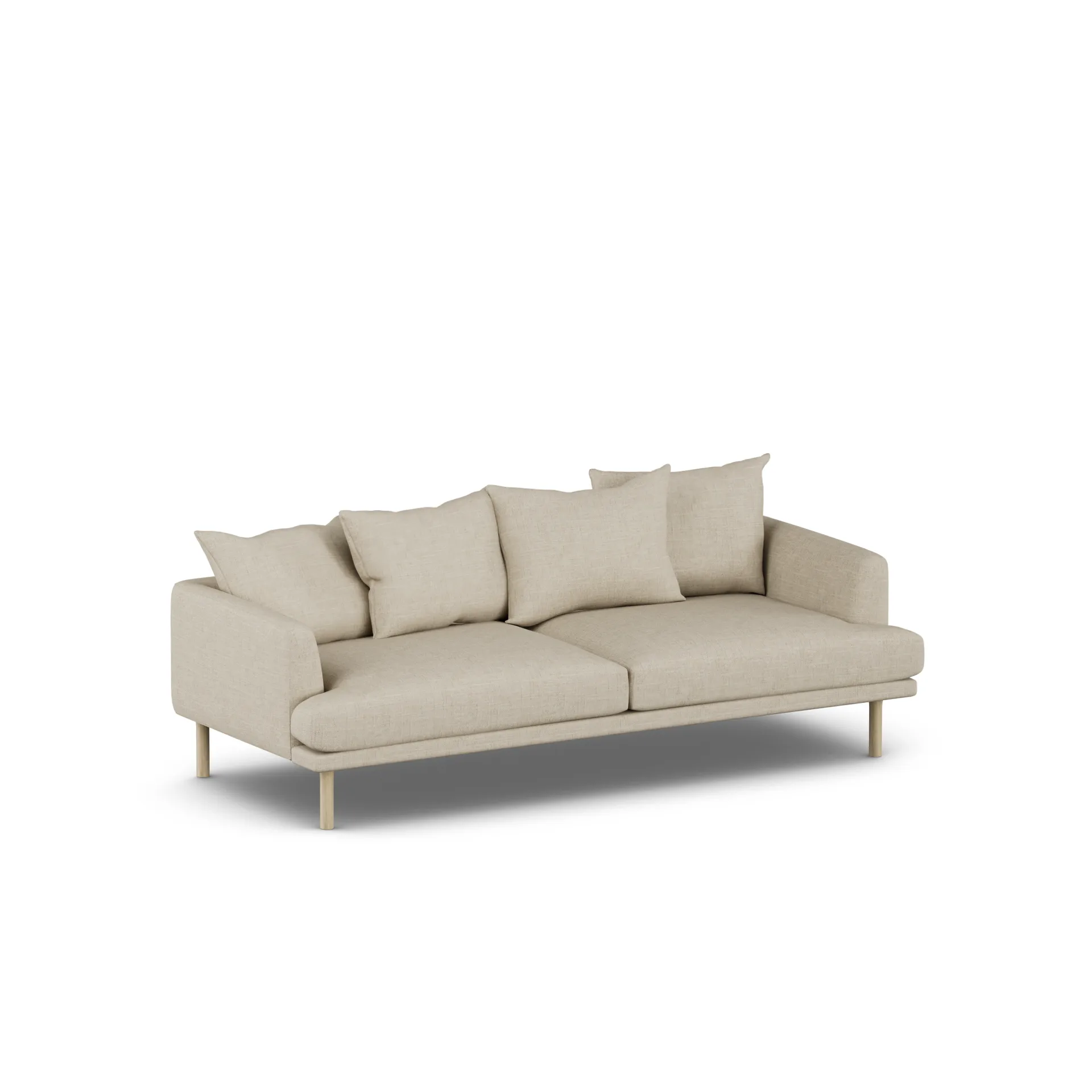 Sjövik sofa, Bern Beige 0341-hvitoljet eik, 3-seters 1898