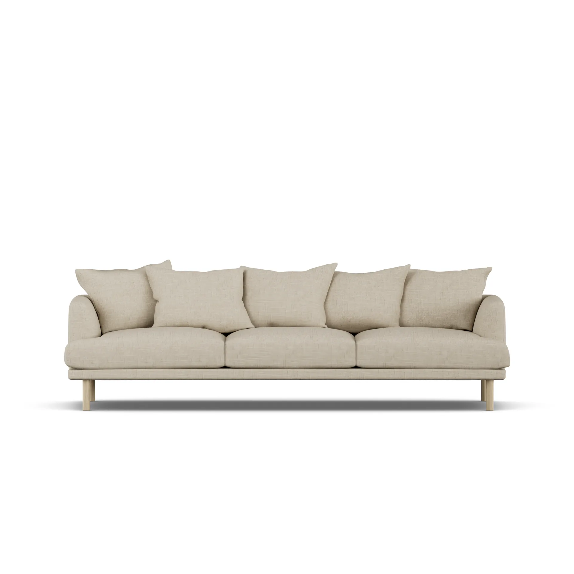 Sjövik sofa, Bern Beige 0341-hvitoljet eik, 3,5-seters 1898