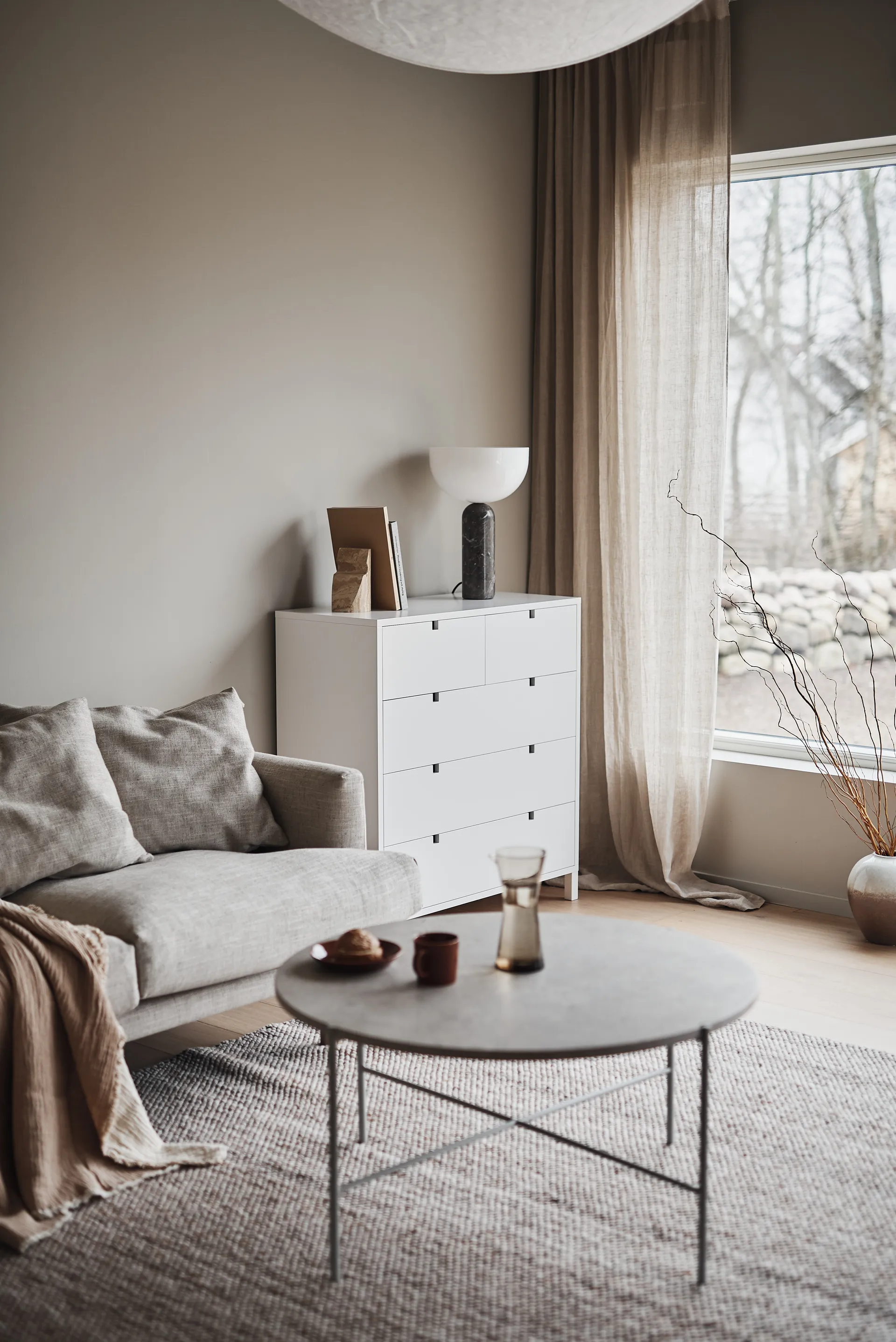 Sjövik sofa, Bern Beige 0341-vitoljet eik, 3-seter 1898