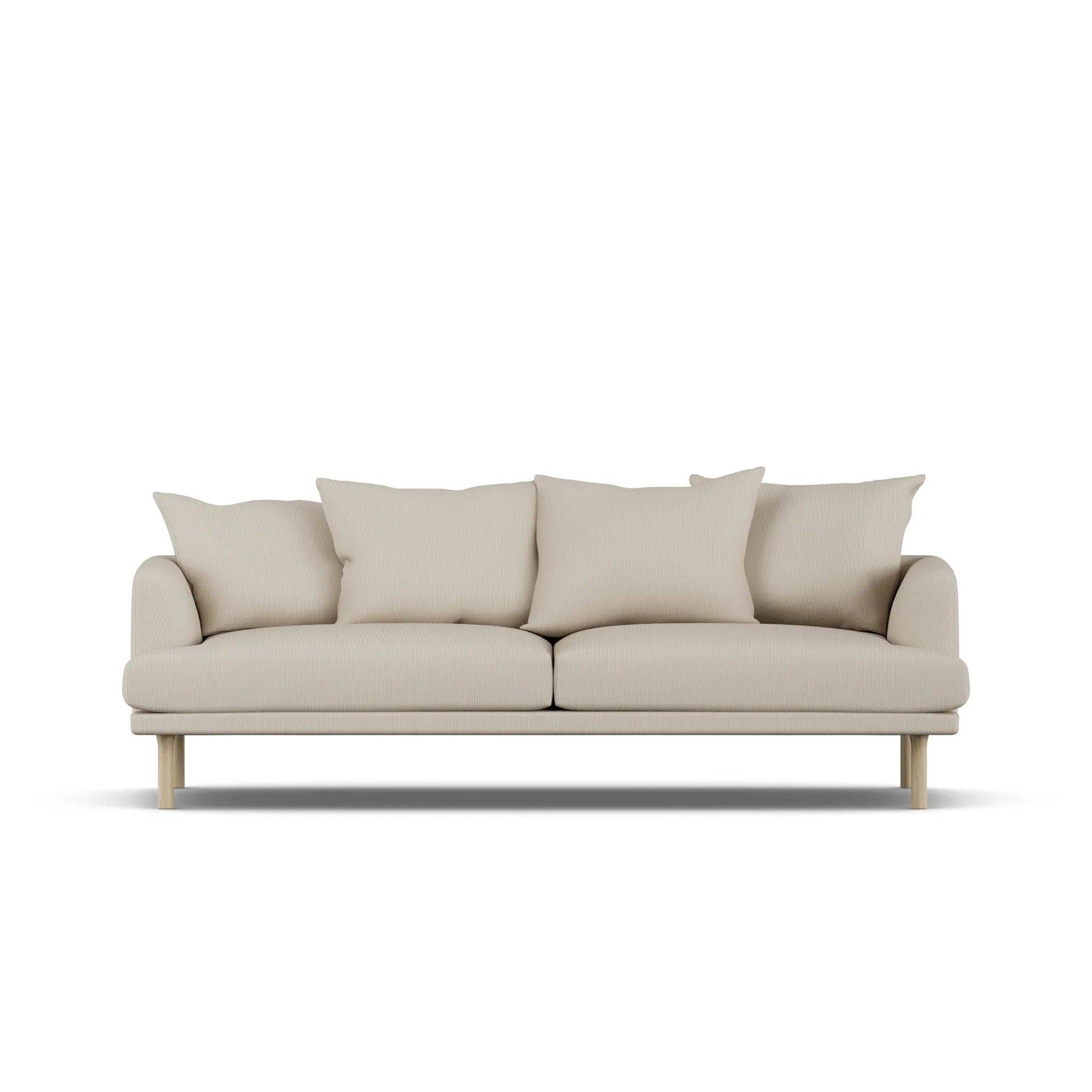 Sjövik sofa, Jump Beige 1956-hvitoljet eik, 3-seters 1898