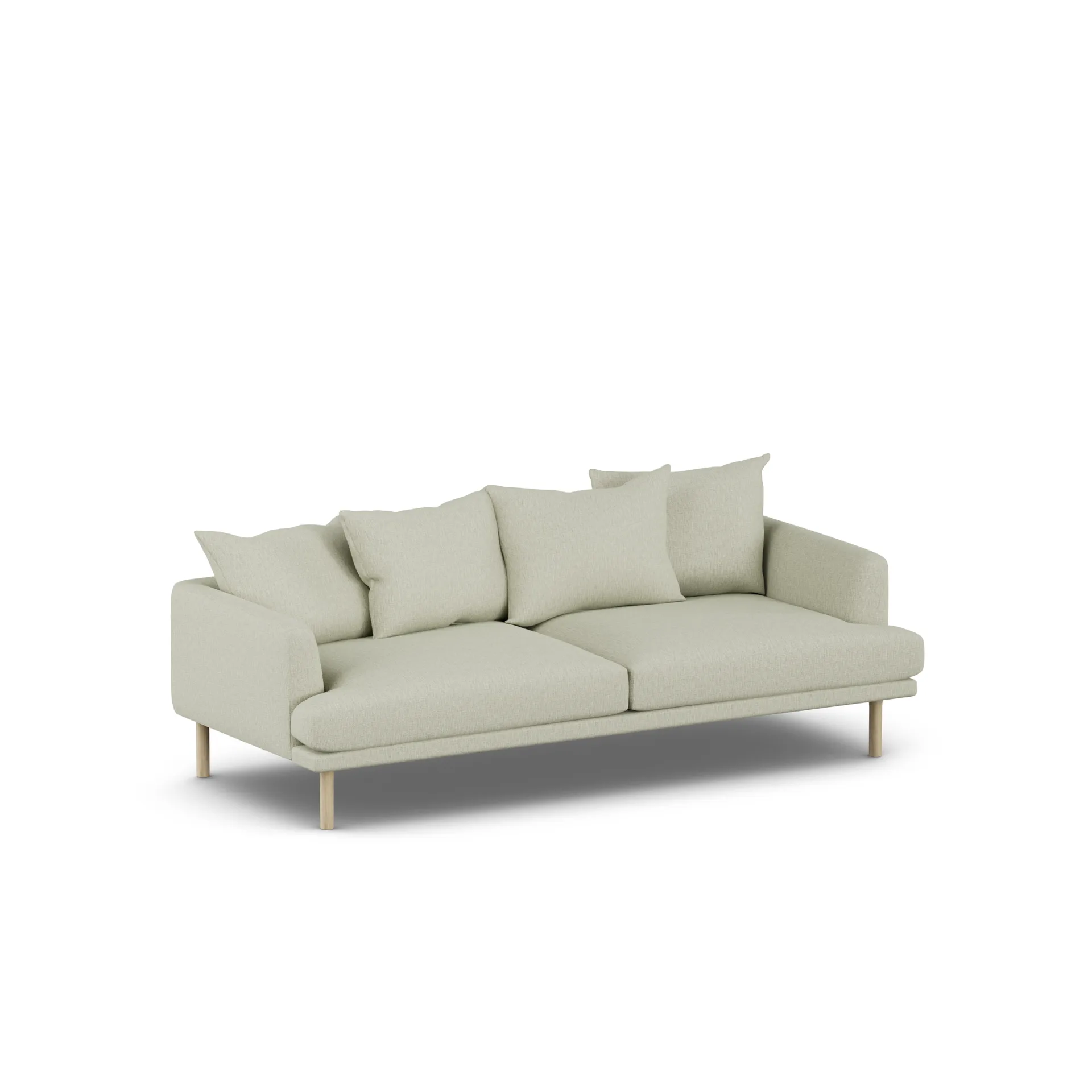 Sjövik sofa, Luiza Beige 3981-hvitoljet eik, 3-seters 1898