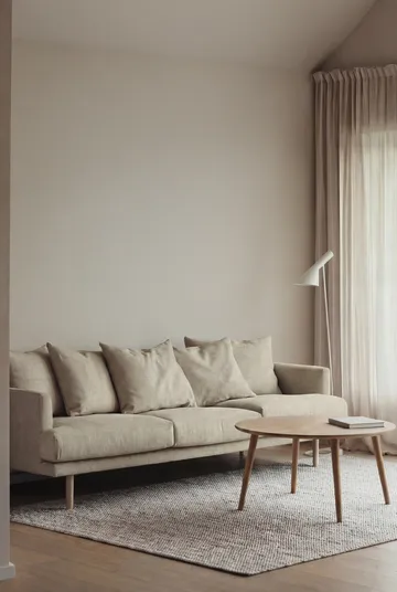 Sjövik sofa - Luiza Beige 3981-hvitoljet eik, 3,5-seters - 1898